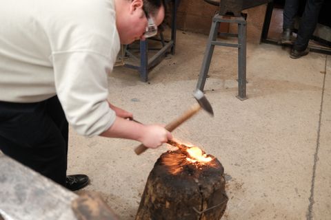 Photo of me detailing a pommel